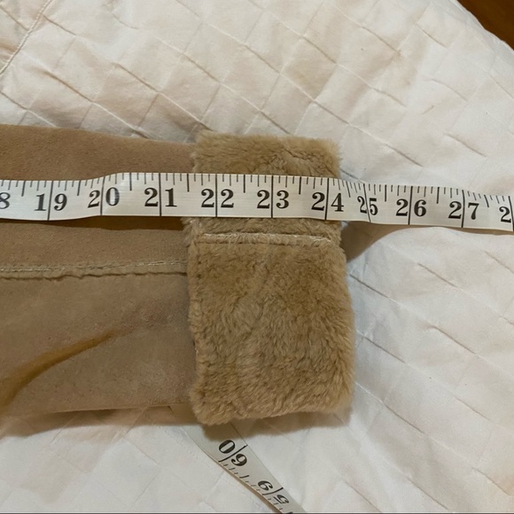 London Fog Vintage Leather Suede Moto Coat Sz Med - Picture 6 of 10